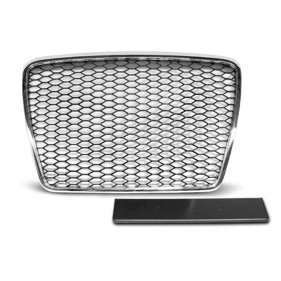 Griglia Anteriore Cromata Nera RS Type per Audi A6 C6 2009-2011