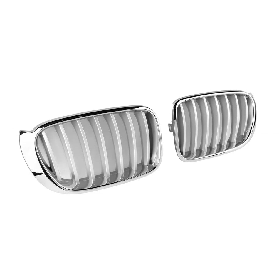 Griglia Anteriore Cromata Grigia per BMW X3 F25 2014-2017 X4 F26 2014-2018