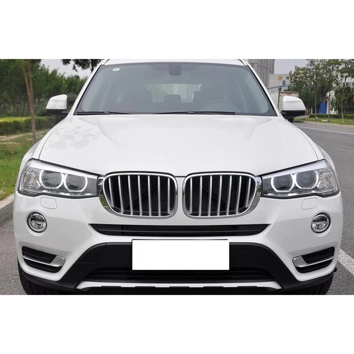 Griglia Anteriore Cromata Grigia per BMW X3 F25 2014-2017 X4 F26 2014-2018