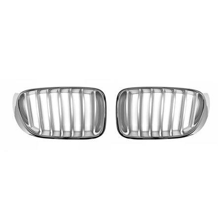 Griglia Anteriore Cromata Grigia per BMW X3 F25 2014-2017 X4 F26 2014-2018