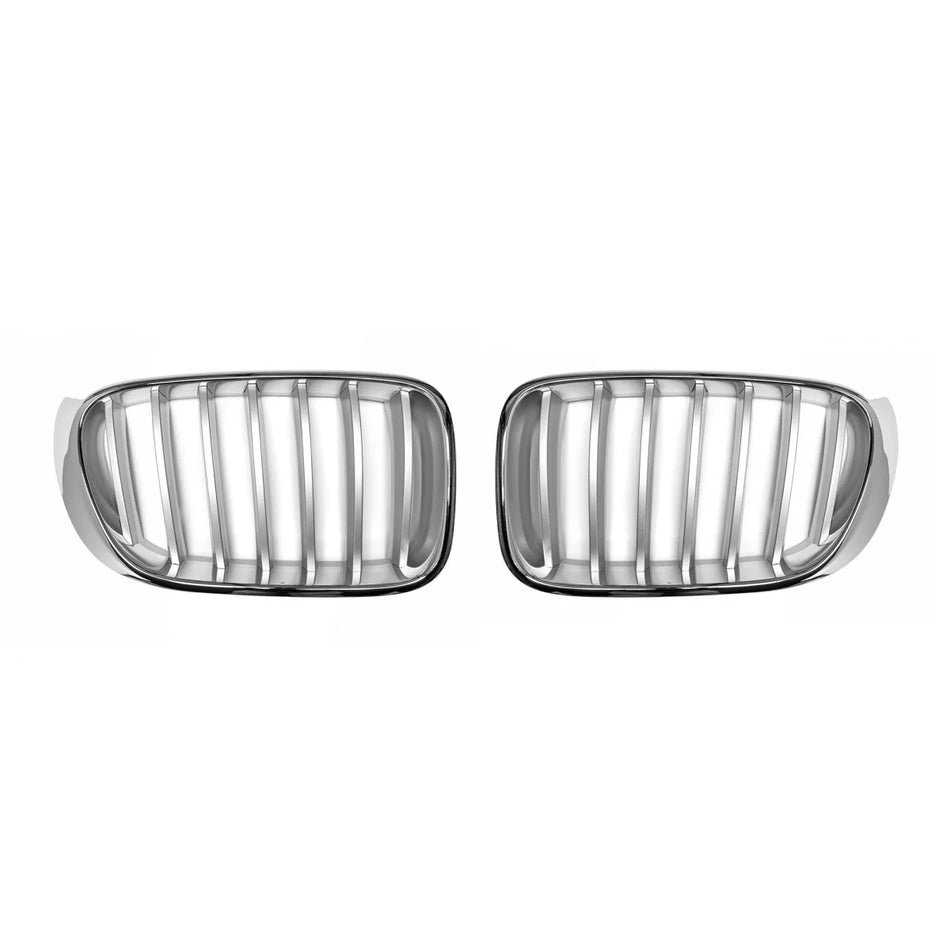 Griglia Anteriore Cromata Grigia per BMW X3 F25 2014-2017 X4 F26 2014-2018