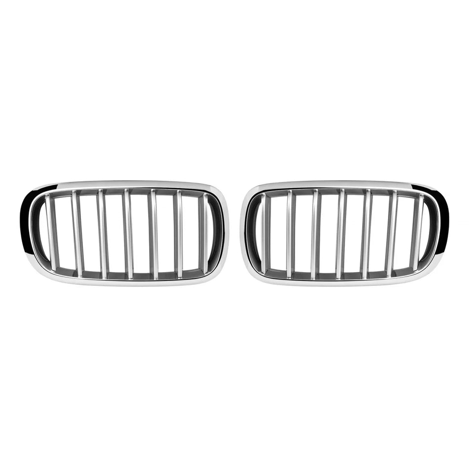 Griglia Anteriore Cromata Grigia per BMW X5 F15 2013-2018 X6 F16 2014-2019