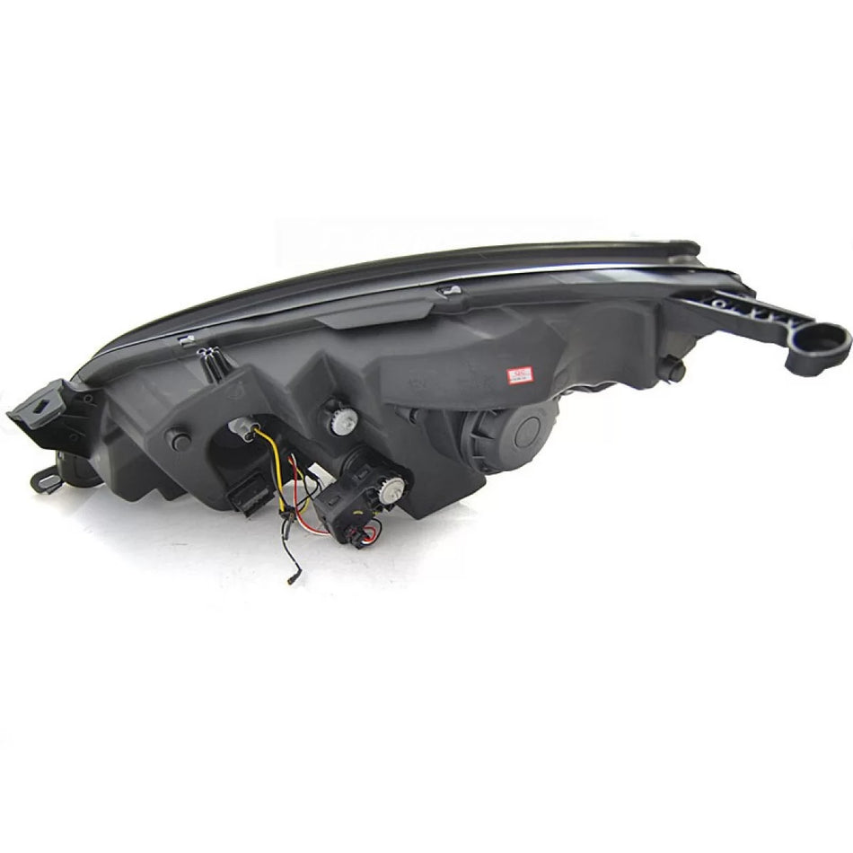 Fari Anteriori Cromati con Luci Diurne per Opel Astra J 2010-2015 Dx e Sx