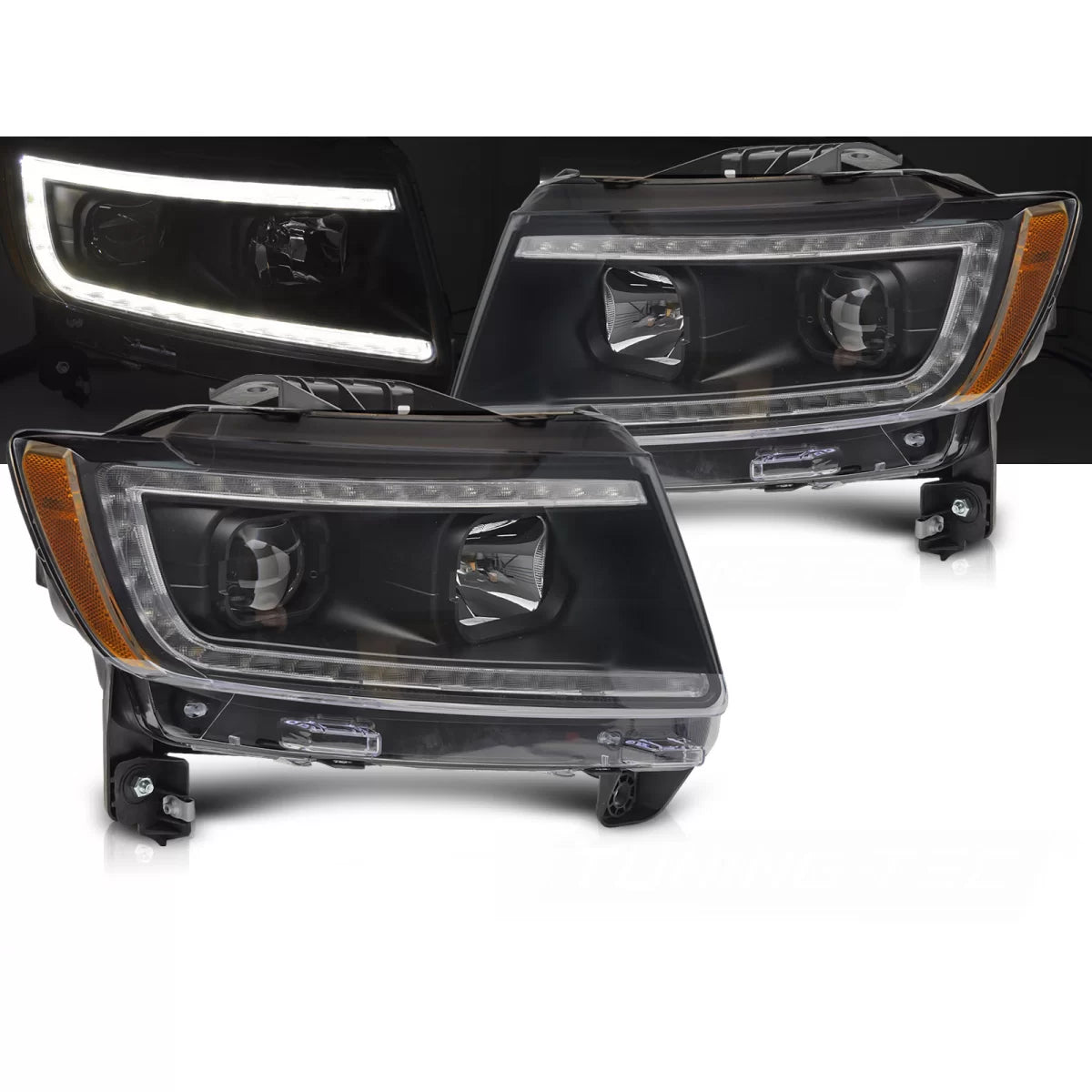 Fanale Tubolare Nero Anteriore Jeep Grand Cherokee 11-13
