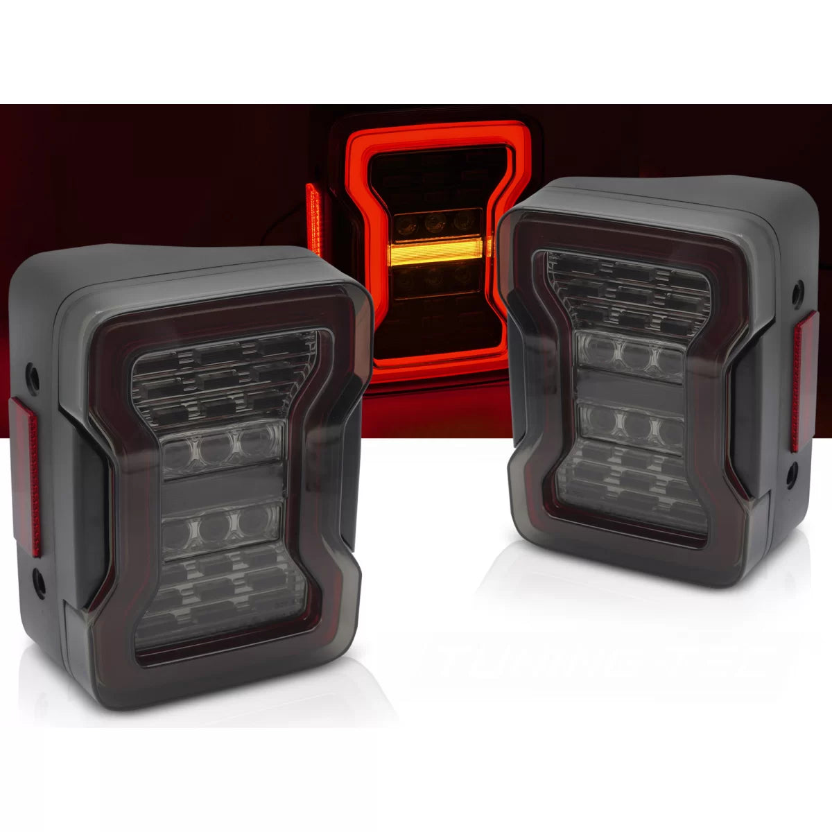 Fanale Posteriore LED Fumé per Jeep Wrangler Jk 07-18