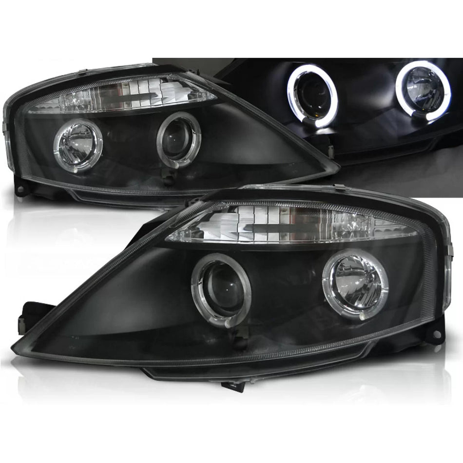 Fanale Anteriore Angel Eyes Nero per Citroën C3 03.02-09