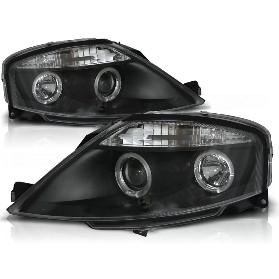 Fanale Anteriore Angel Eyes Nero per Citroën C3 03.02-09