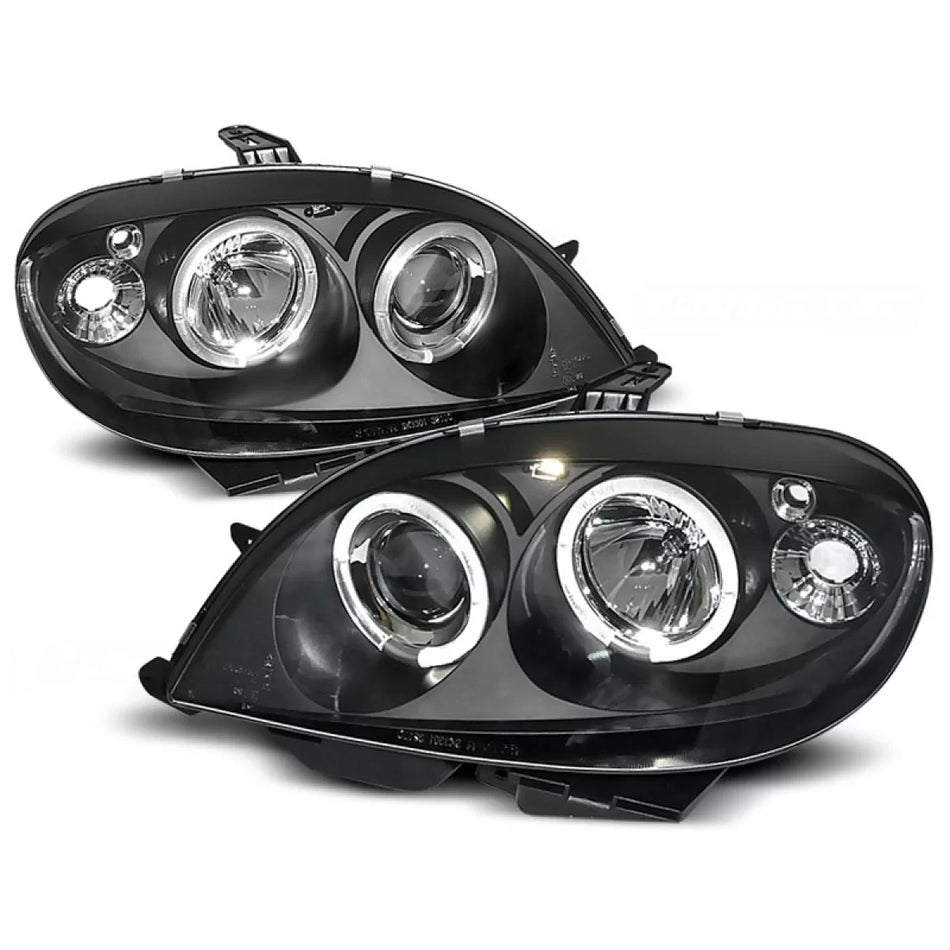 Fanali Angel Eyes Neri per Citroën Saxo 09.99-06.03