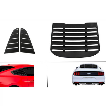 Griglia Lunotto Posteriore Nera Opaca per Ford Mustang MK6 Vi 2015-2019