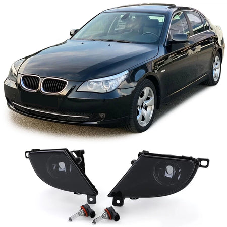 Fendinebbia Vetro Trasparente Fumo Nero Anteriore BMW E60 E61 LCI 07-10