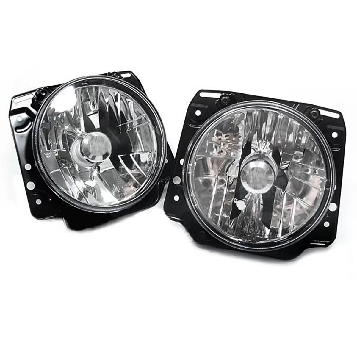 Fari Anteriori Vetro Trasparente Cromato per Volkswagen Golf 2 1983-1992