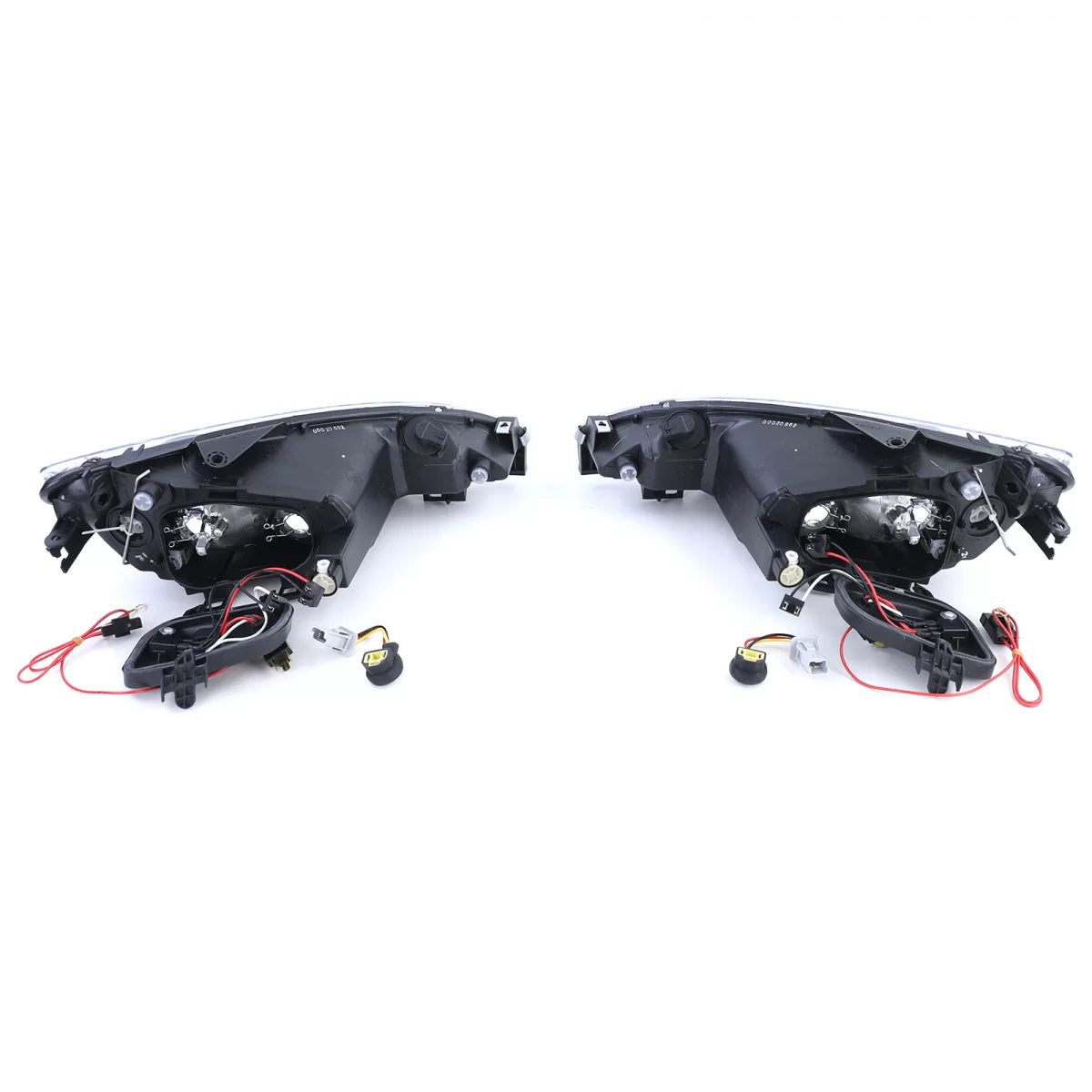 Fari Anteriori Trasparenti Neri H7 con Adattatore per Peugeot 206 1998-2008