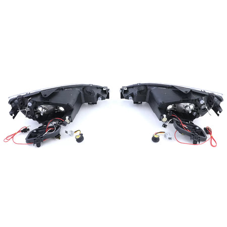 Fari Anteriori Trasparenti Neri H7 con Adattatore per Peugeot 206 1998-2008