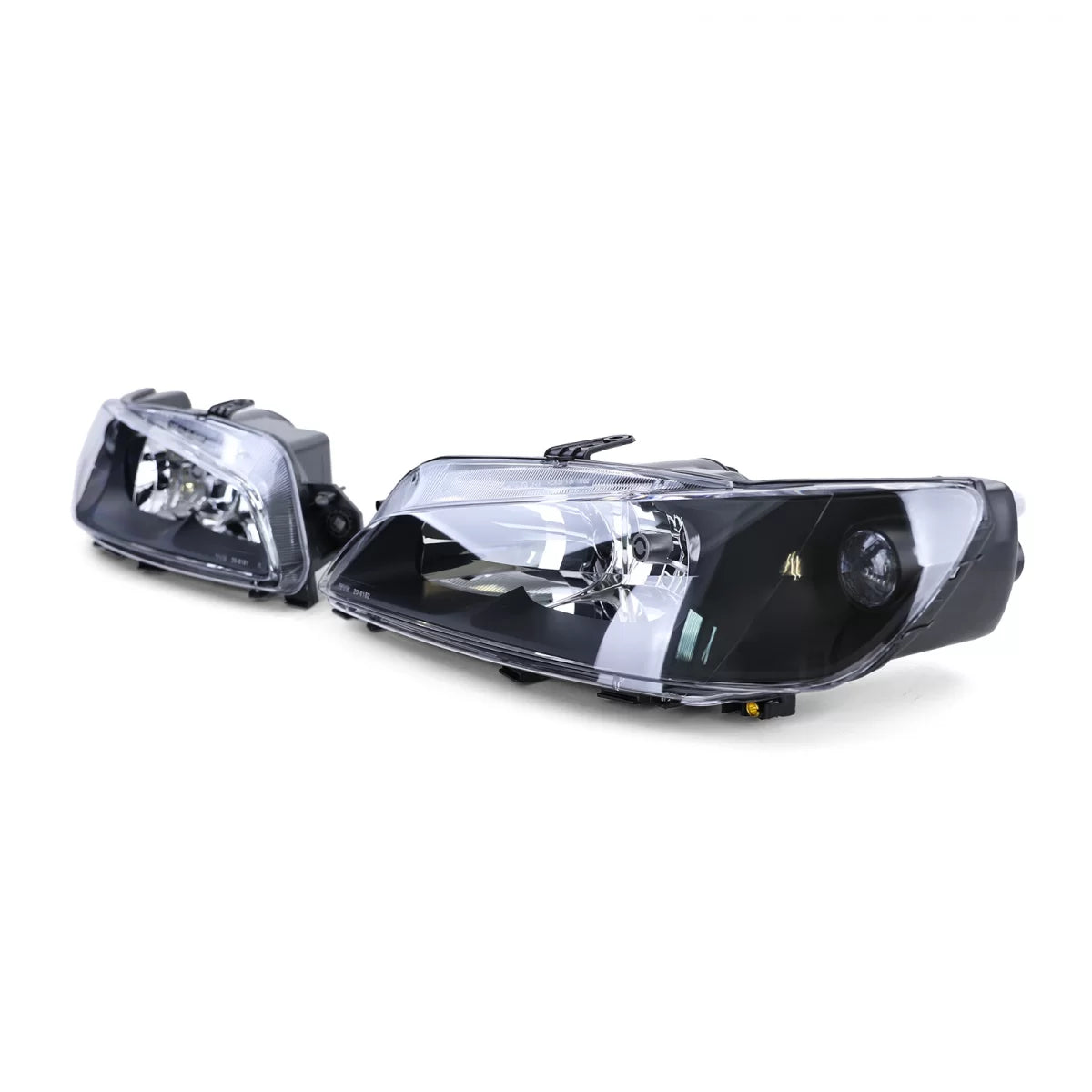 Fari Anteriori Trasparenti Neri Coppia per Peugeot 306 dal 97