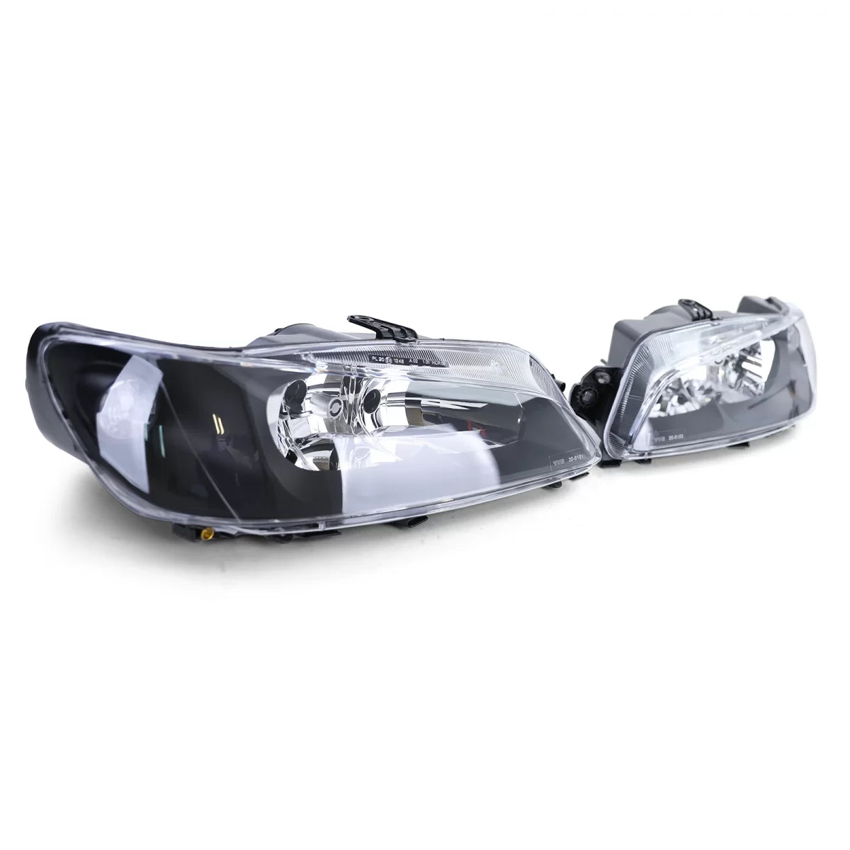 Fari Anteriori Trasparenti Neri Coppia per Peugeot 306 dal 97