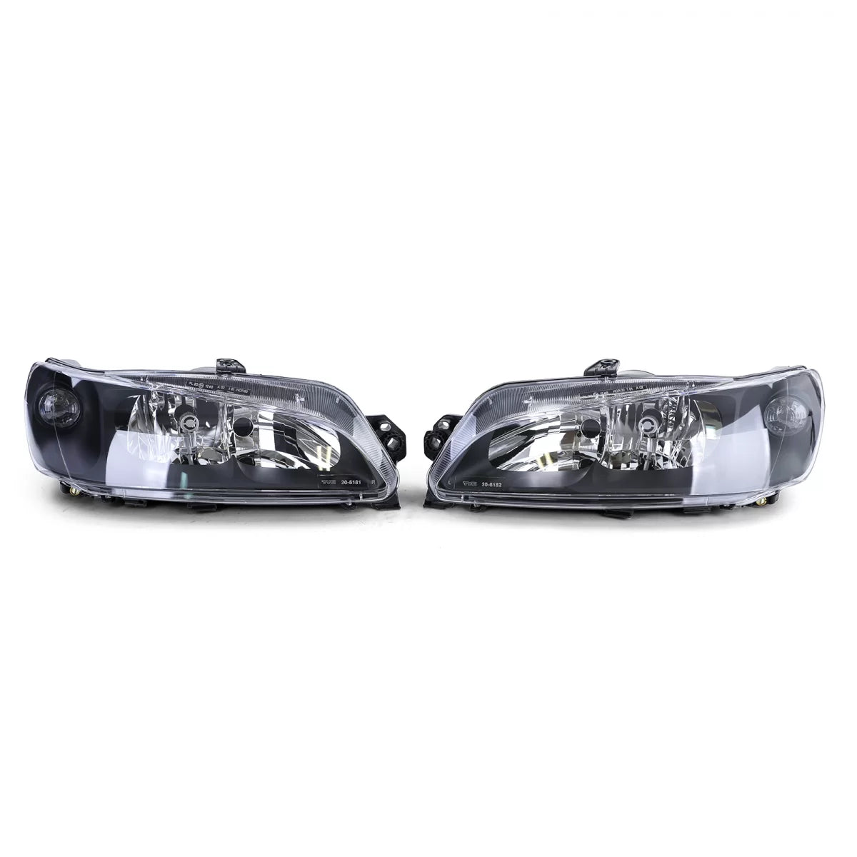 Fari Anteriori Trasparenti Neri Coppia per Peugeot 306 dal 97