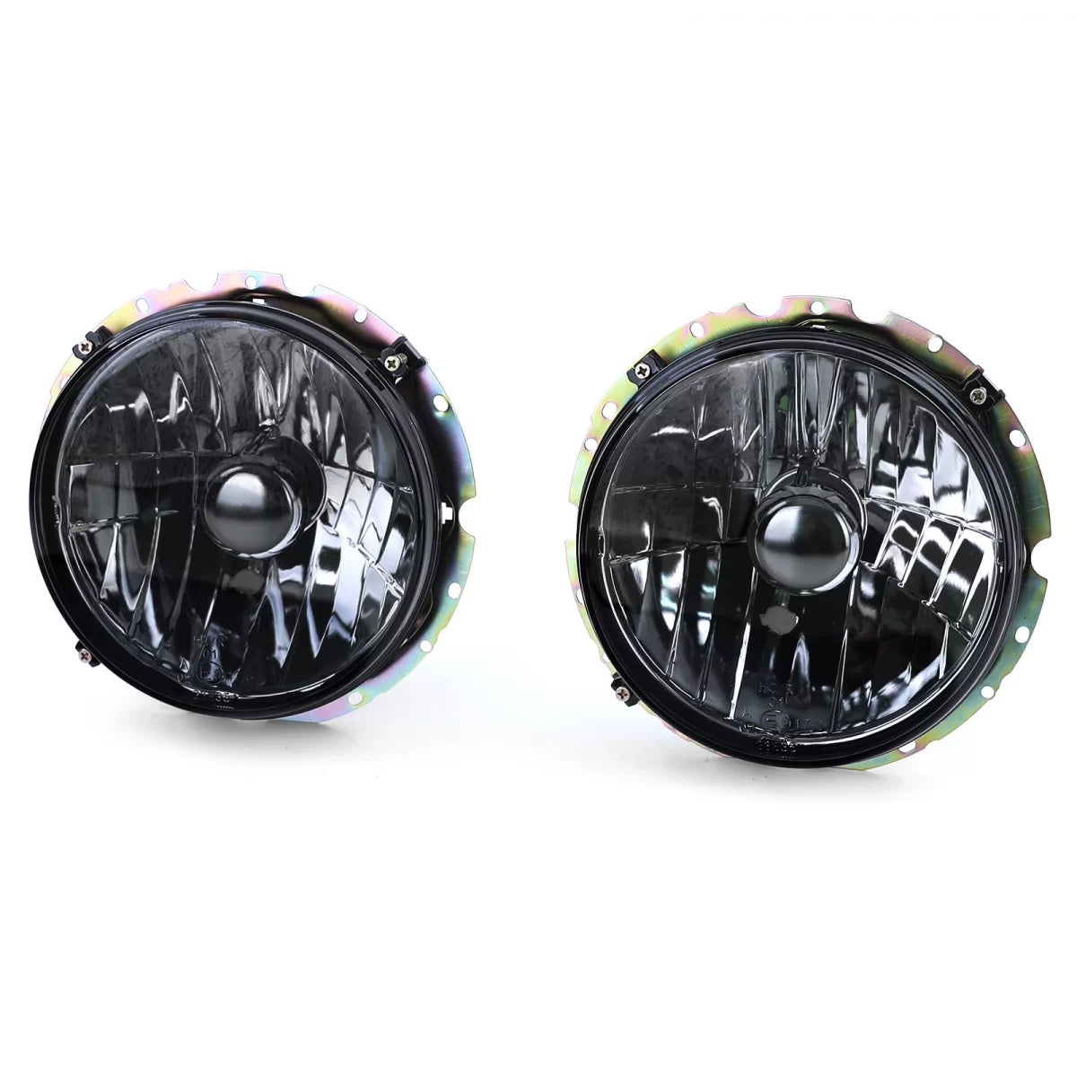 Fari Anteriori Vetro Trasparente Fumo Nero H4 Coppia per VW Golf 1 74-83