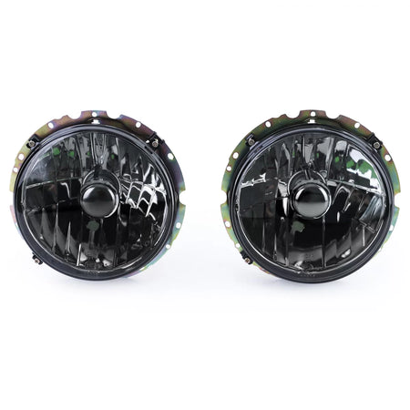Fari Anteriori Vetro Chiaro Fumo Nero H4 Coppia per Volkswagen T3 79-92