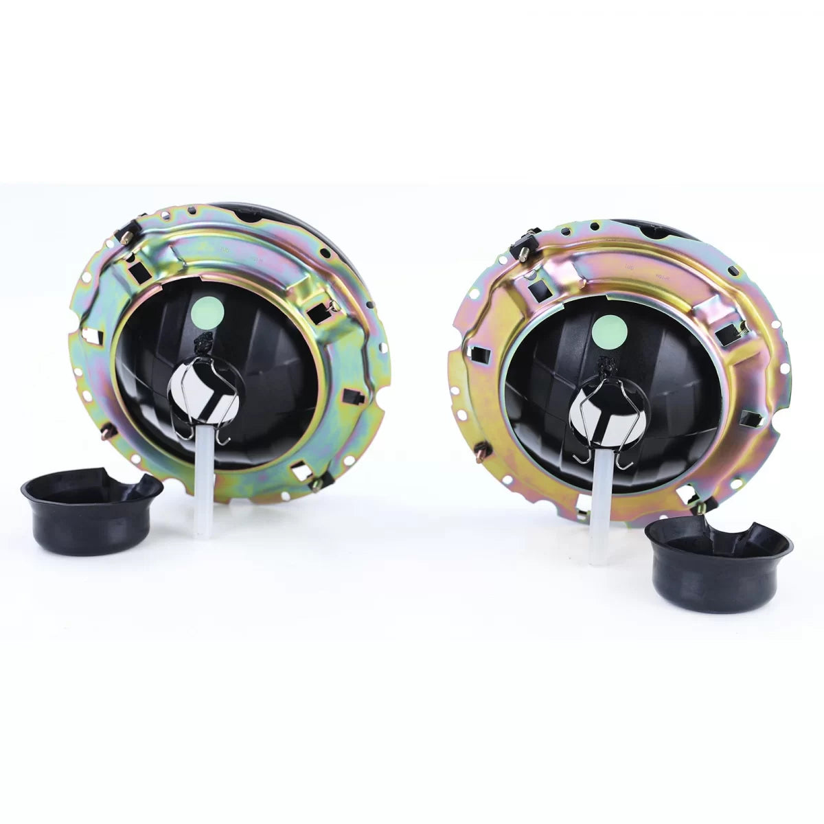 Fari Anteriori Vetro Trasparente Fumo Nero H4 Coppia per VW Golf 1 74-83