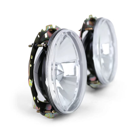 Fari Anteriori Vetro Chiaro H4 Cromati per Volkswagen Caddy I 82-92 e Jetta