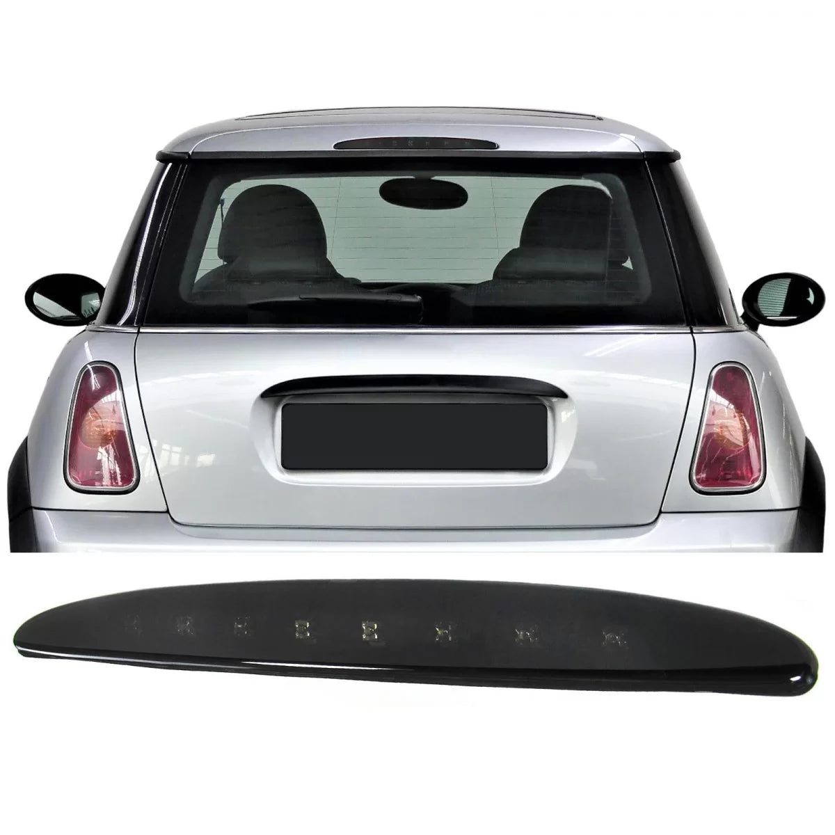 Terzo Stop LED Vetro Trasparente Fumo Nero per Mini R50 R53 One Cooper 01-06