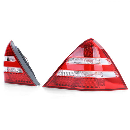 Fanali Posteriori LED Rossi Trasparenti Coppia per Mercedes SLK R170 96-04