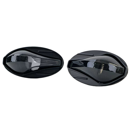 Fanale Freccia Laterale Vetro Trasparente Nero per Peugeot 107 206 Sw Cc 307