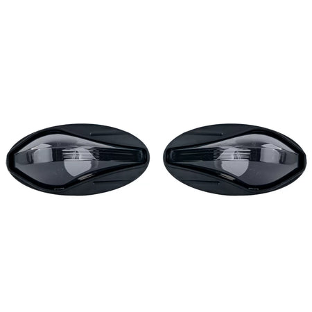 Fanale Freccia Laterale Vetro Trasparente Nero per Peugeot 107 206 Sw Cc 307