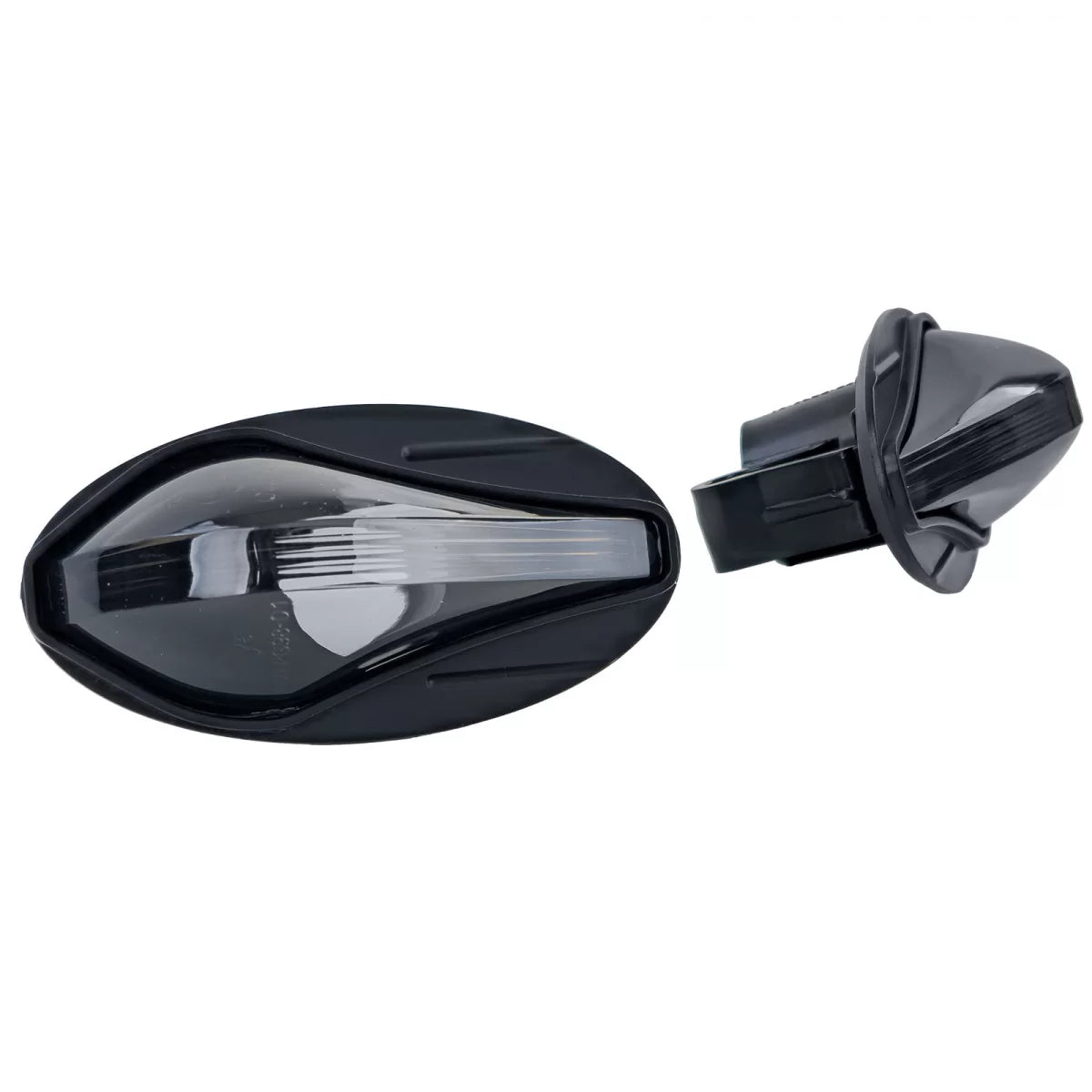 Fanale Freccia Laterale Vetro Trasparente Nero per Peugeot 107 206 Sw Cc 307