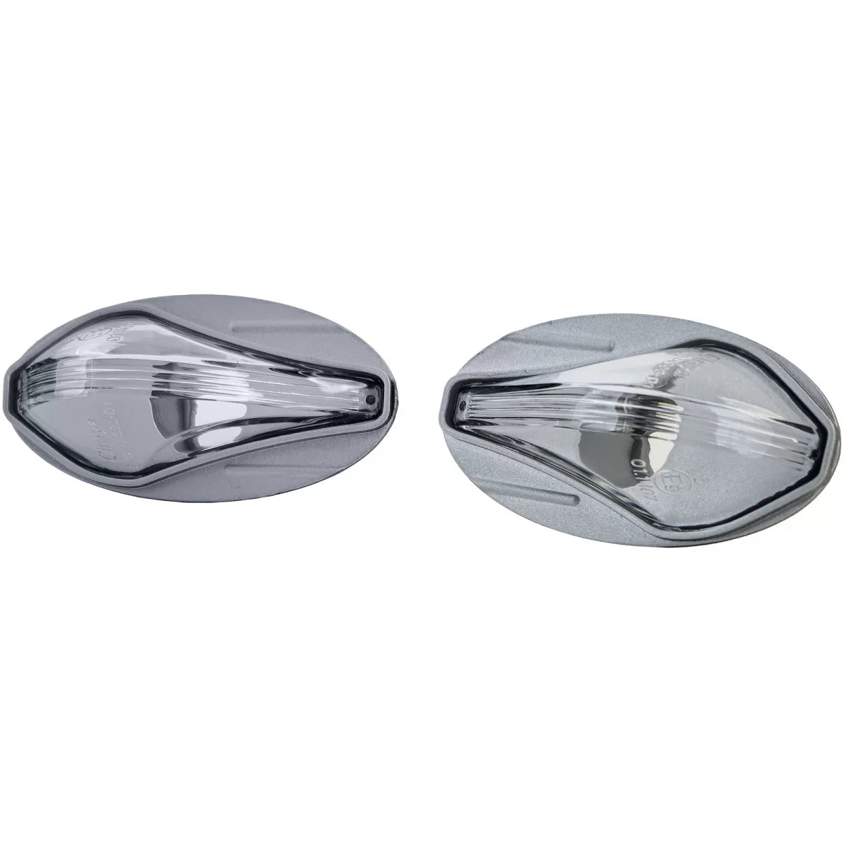 Fanali Indicatori Laterali Trasparenti Cromati per Peugeot 107 206 307 407 607