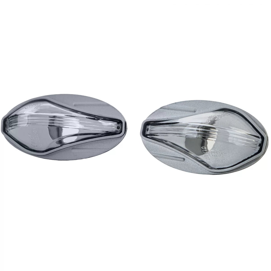 Fanali Indicatori Laterali Trasparenti Cromati per Peugeot 107 206 307 407 607