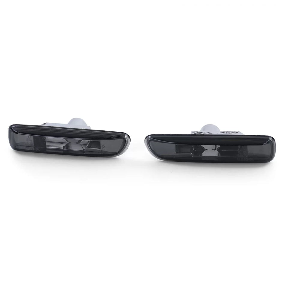 Indicatori Laterali Vetro Trasparente Fumo Nero per BMW Serie 3 E46 98-03