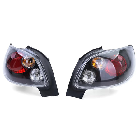 Fanali Posteriori Vetro Trasparente Neri per Peugeot 206 Cc 00-08