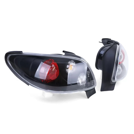 Fanali Posteriori Vetro Trasparente Neri per Peugeot 206 Cc 00-08