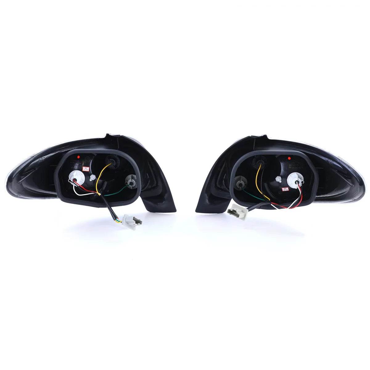 Fanali Posteriori Vetro Trasparente Neri per Peugeot 206 3 e 5 Porte 98-09