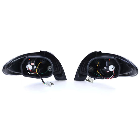 Fanali Posteriori Vetro Trasparente Neri per Peugeot 206 3 e 5 Porte 98-09