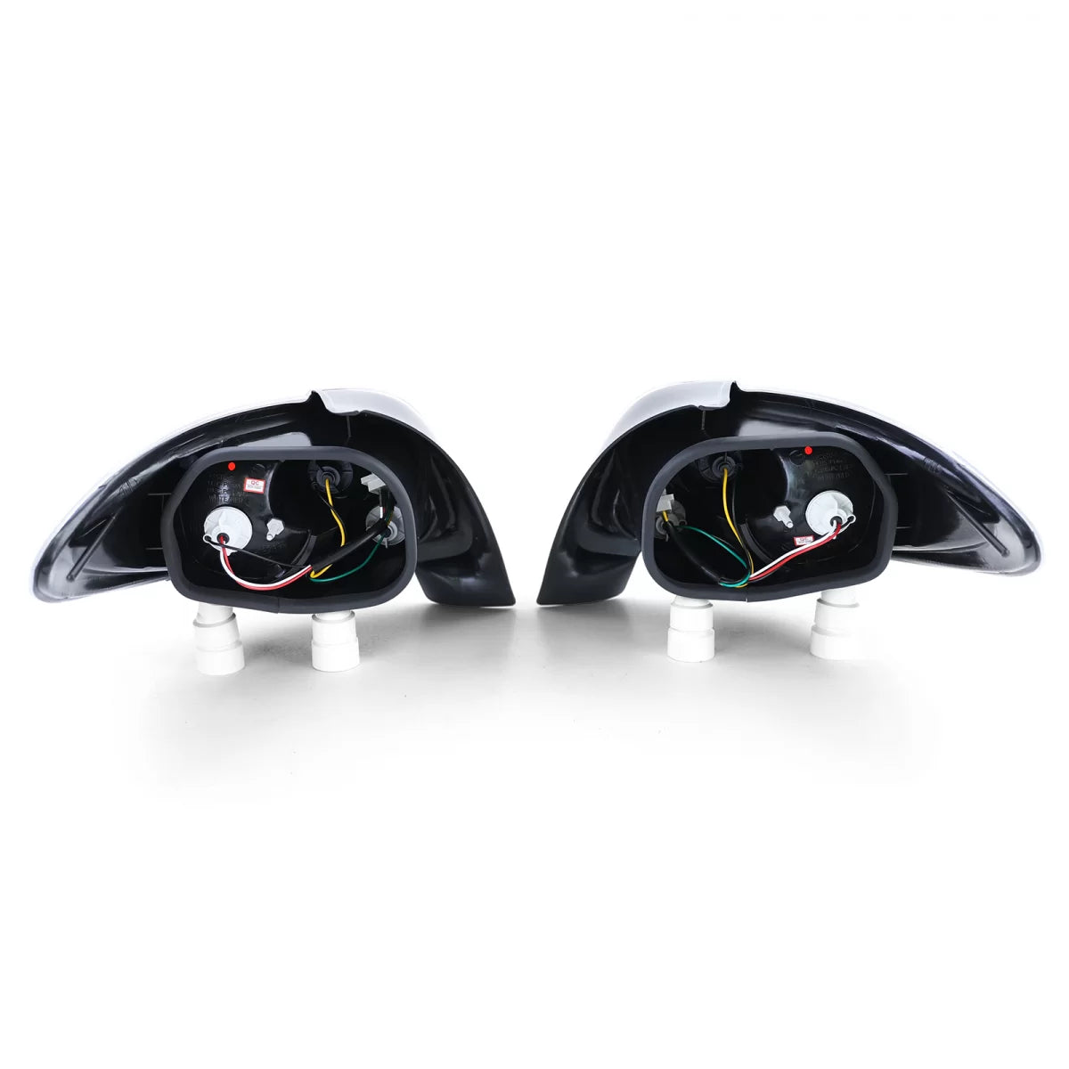 Fanali Posteriori Vetro Chiaro Cromati per Peugeot 206 3 e 5 Porte 98-09