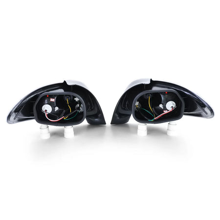 Fanali Posteriori Vetro Chiaro Cromati per Peugeot 206 3 e 5 Porte 98-09