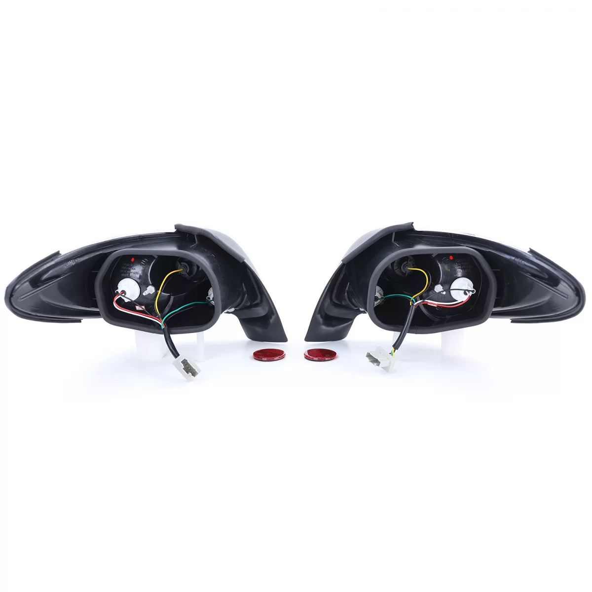 Fanali Posteriori Vetro Trasparente Cromati per Peugeot 206 Cc 00-08