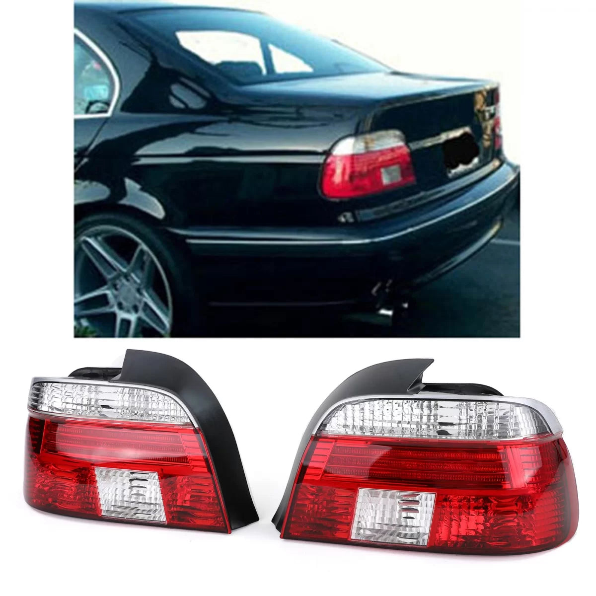 Fanali Posteriori Cristallo Rosso Bianco per BMW Serie 5 E39 Berlina 95-00
