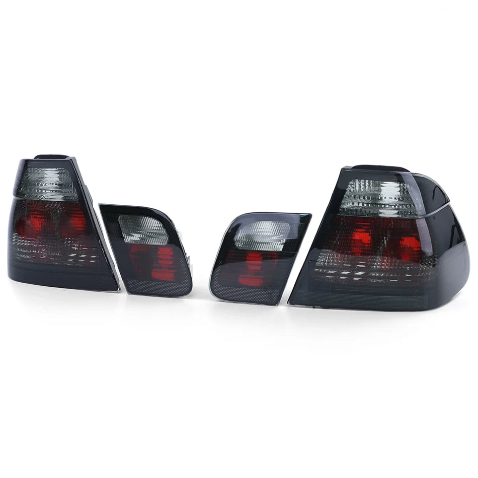 Fanali Posteriori Vetro Trasparente Fumé Nero per BMW E46 Berlina 98-01