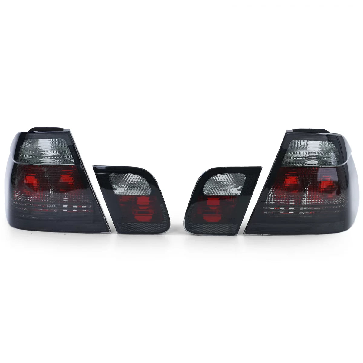 Fanali Posteriori Vetro Trasparente Fumé Nero per BMW E46 Berlina 98-01