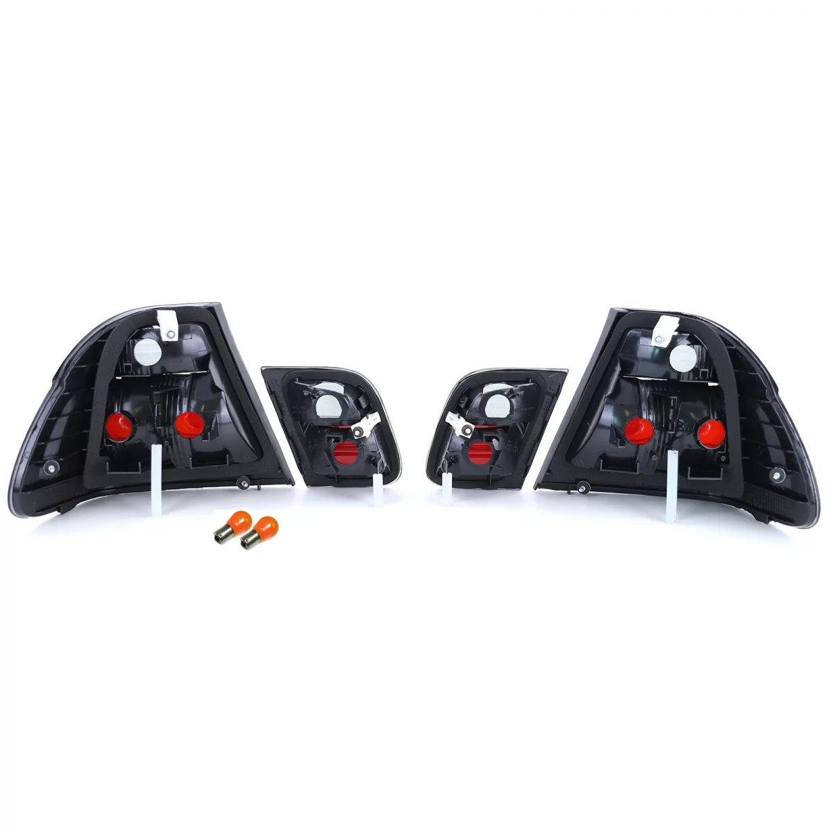 Fanali Posteriori Vetro Trasparente Fumé Nero per BMW E46 Berlina 98-01