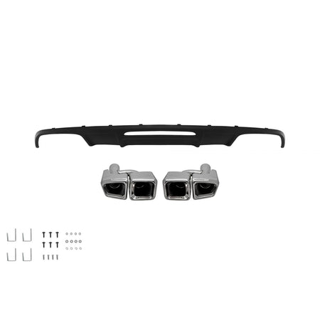 Diffusore Posteriore con Terminali Cromati per Mercedes CLS W218 2011-2018