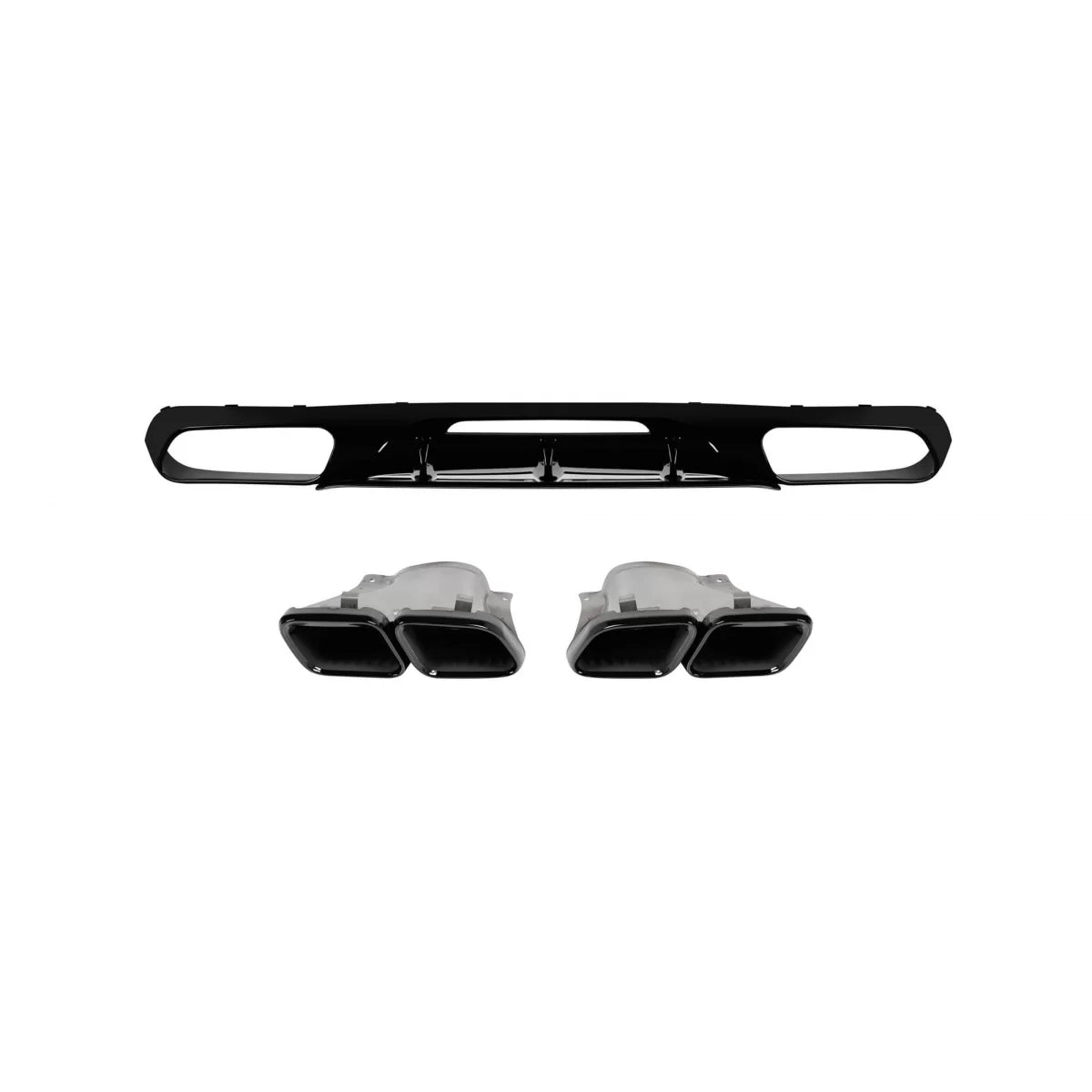 Diffusore Posteriore con Terminali Neri per Mercedes CLS C218 2011-2018