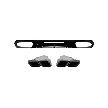 Diffusore Posteriore con Terminali Neri per Mercedes CLS C218 2011-2018