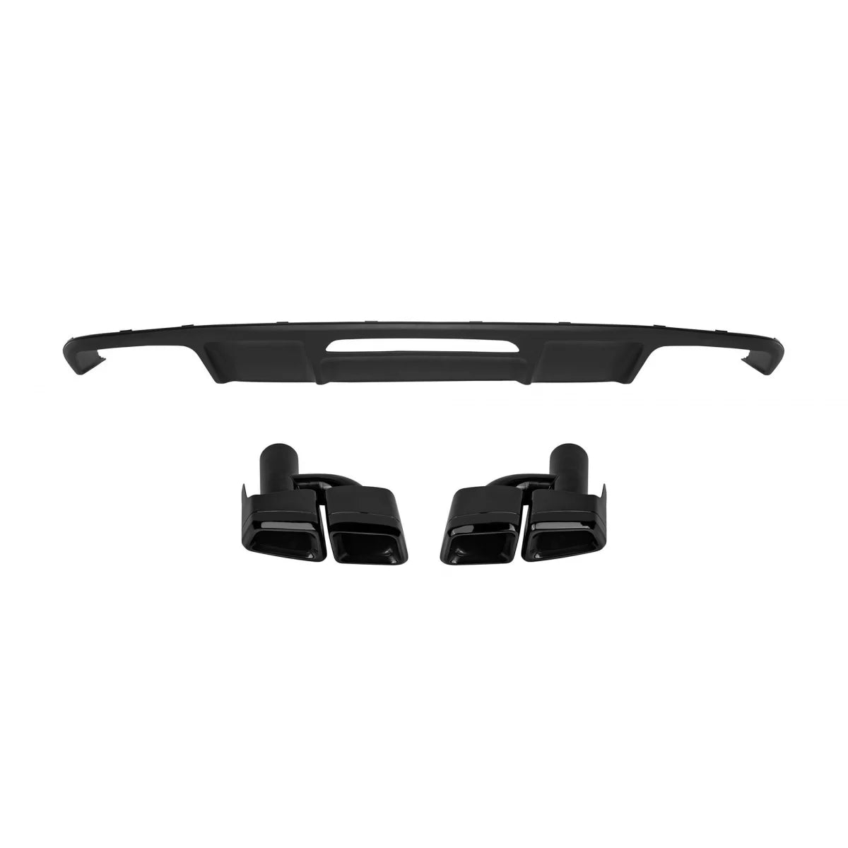 Diffusore Posteriore con Terminali Neri per Mercedes CLS W218 2011-2018