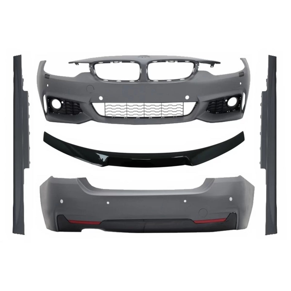 Kit Carrozzeria Completo con Spoiler Portellone Piano Nero Sport BMW Serie 4
