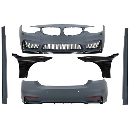 Kit Completo Paraurti con Parafanghi Anteriori Neri M4 BMW Serie 4 F32 F33