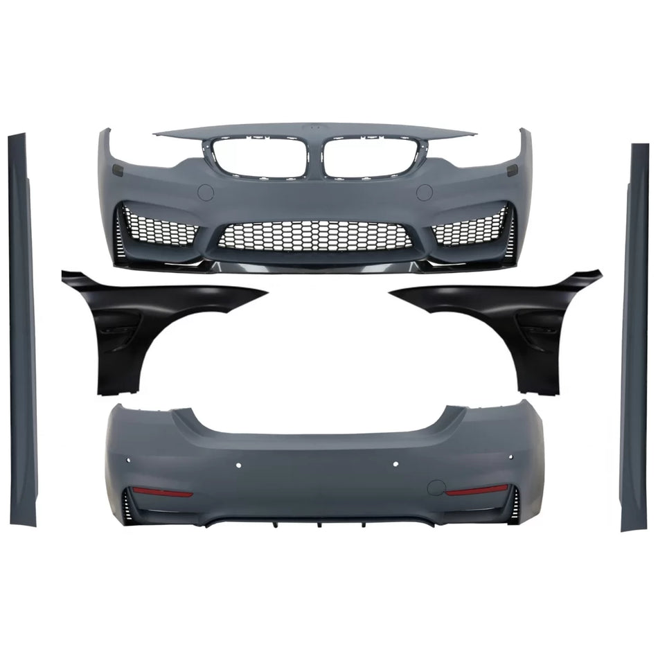 Kit Completo Paraurti con Parafanghi Anteriori Neri M4 BMW Serie 4 F32 F33